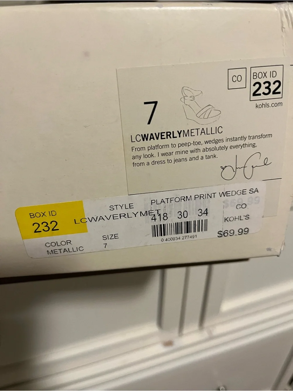 Kohl's Taupe Platform Wedge Sandals with Ankle Strap